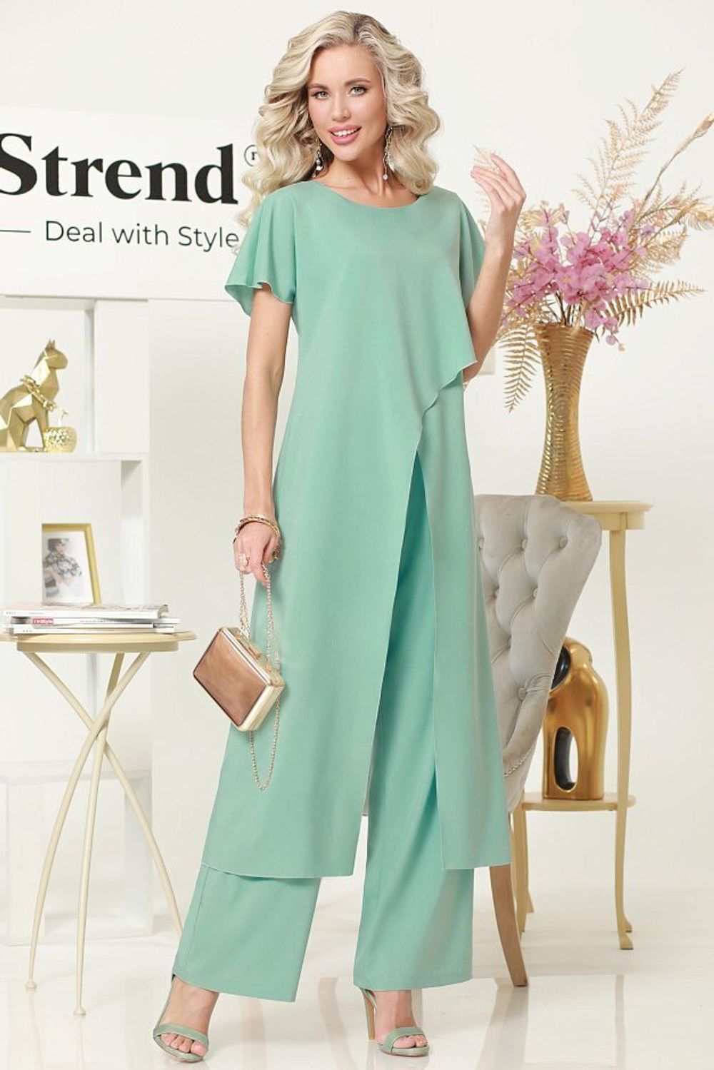 Костюм Высокий статус, мята DStrend (Акция)