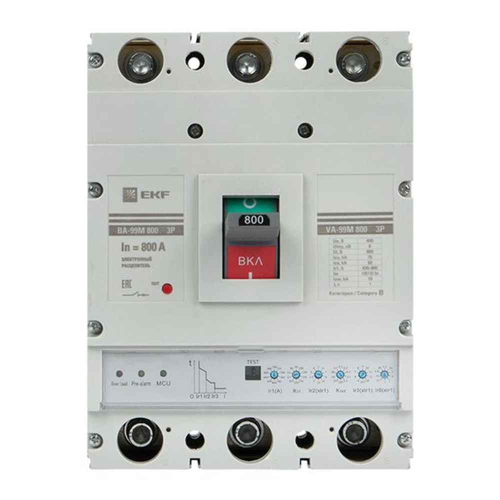 Автоматический выключатель в литом корпусе  EKF mccb99-800-800me