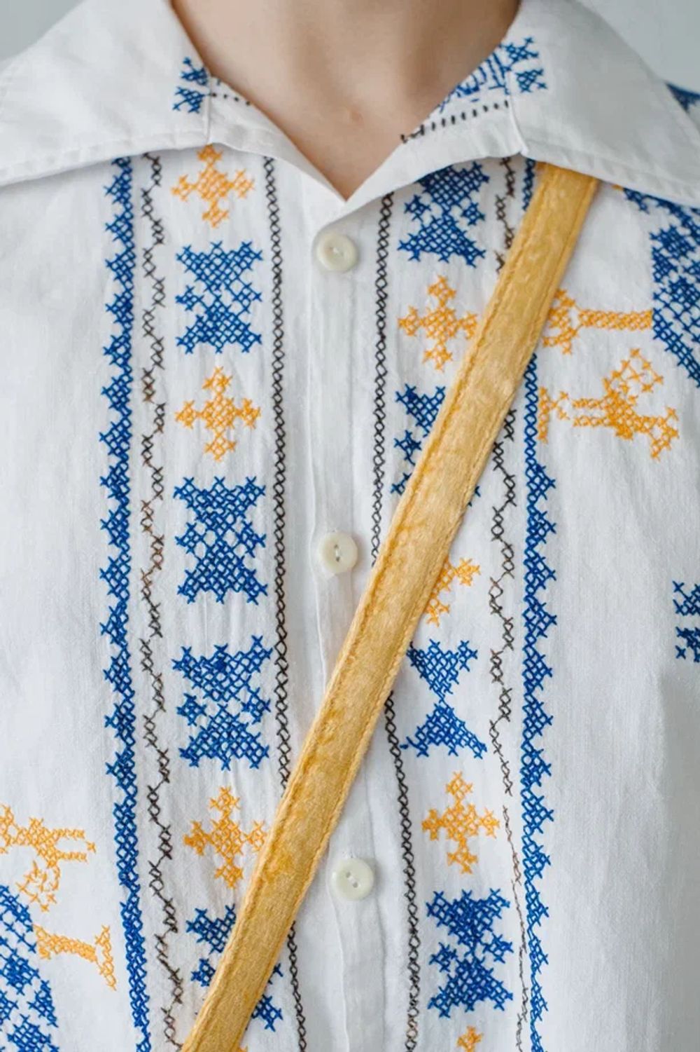 Рубашка Soeurs с птицами 2 белая