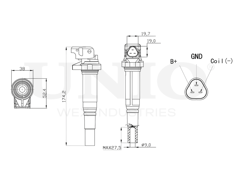 Катушка зажигания UNIO IGC-10032