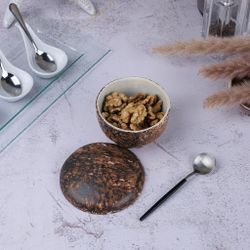 Емкость для подачи 260 мл с крышкой d 9,5/4,5 см h8,5 см Dark Brown Mushroom Frutti di Mare P.L. [1]