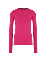 Лонгслив из вискозы в цвете фуксия