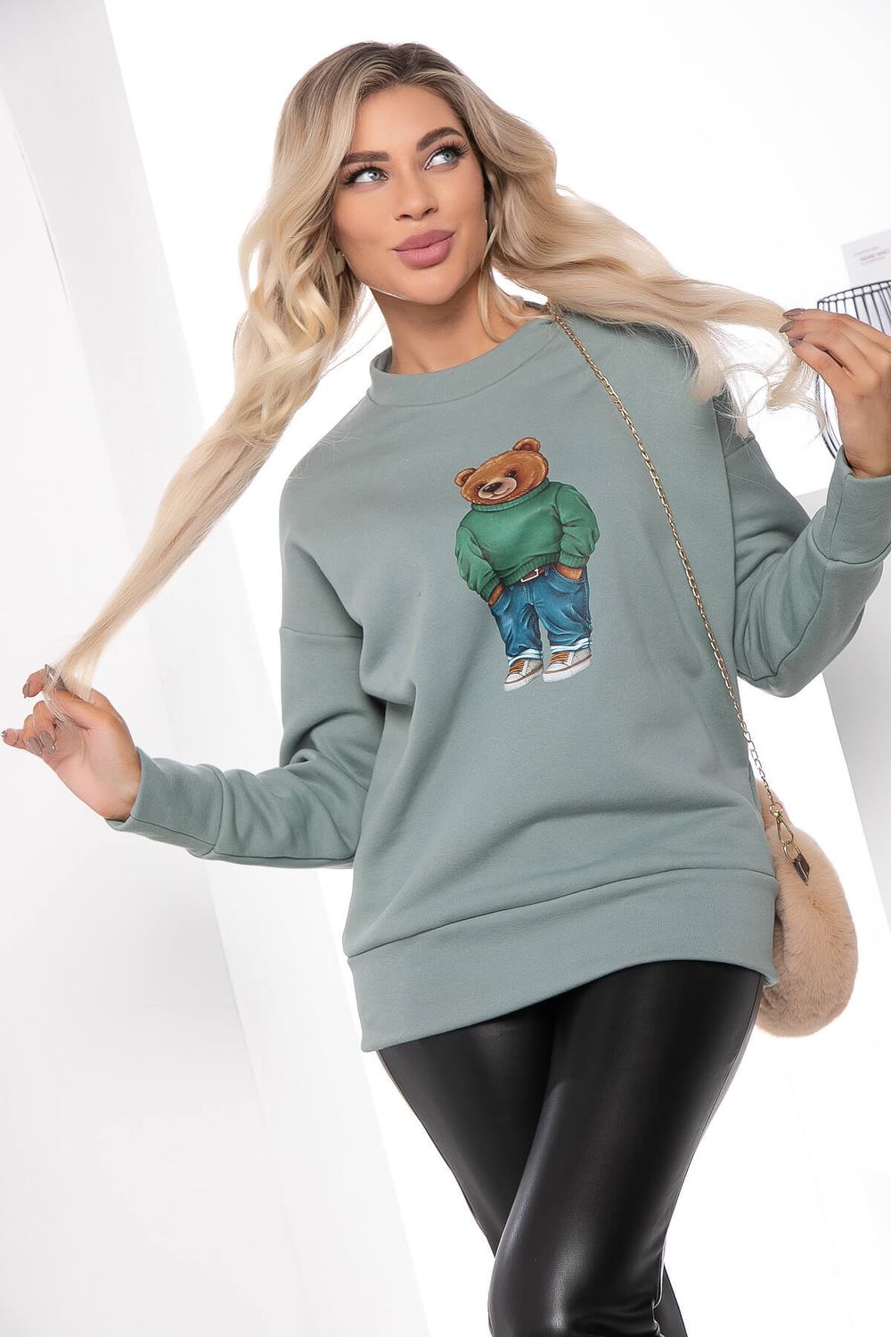 Свитшот "Тедди" (грин) Б7543 LT Collection