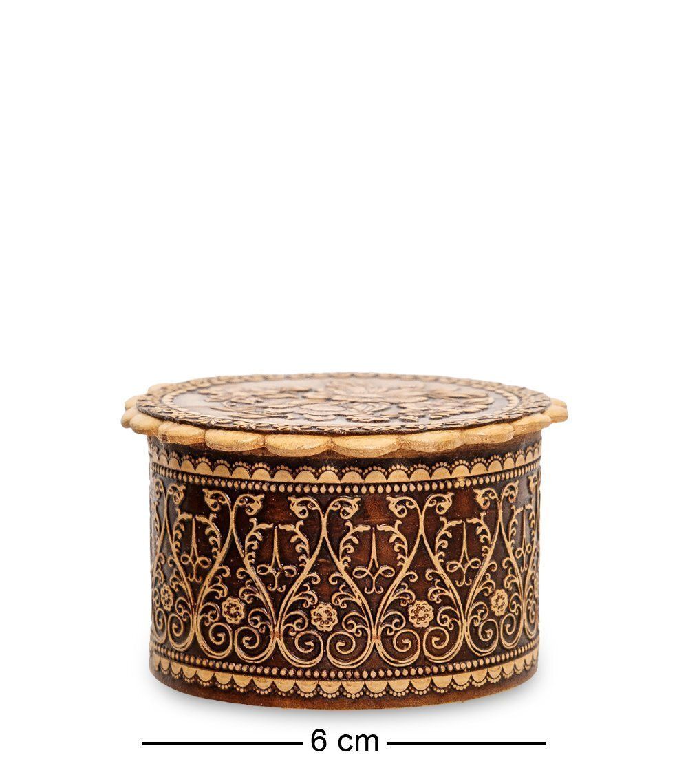 Народные промыслы BST-134/ 1 Шкатулка «Цветы» (береста)