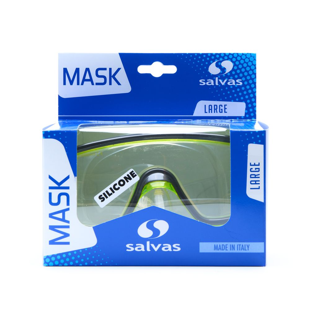 Маска для плавания SALVAS Geo Sr Mask CA175S1GYSTH, размер взрослый, желтая