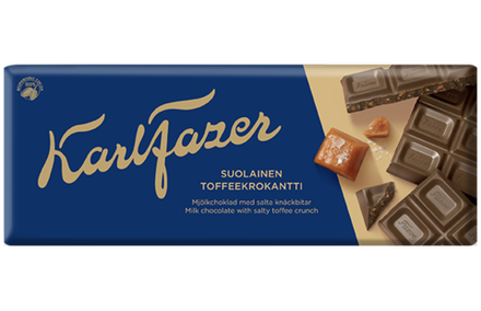 Fazer шоколад молочный с соленой карамелью, 180 гр
