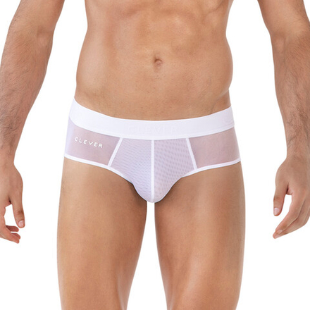 Мужские трусы брифы белые Clever Moda YIN YANG BRIEF 162601