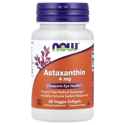 Now Foods Astaxanthin 4 mg 60 Veggie Softgels , Астаксантин