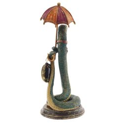 GAEM Фигурка декоративная с часами"Змея" (1хLR44 н/п), L15 W15 H38 см