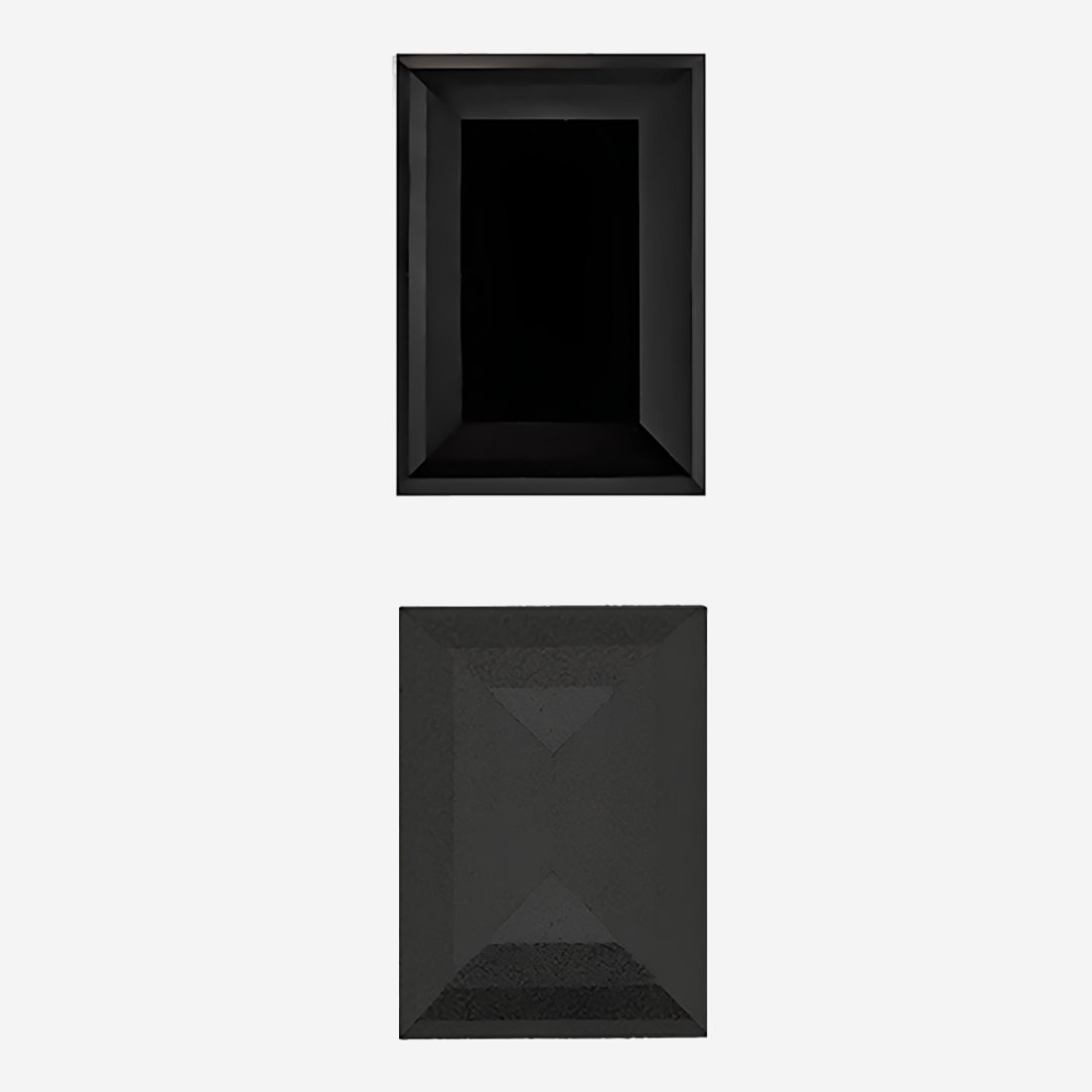 Кристалл Прямоугольник (Step Cut Fancy Stone), оттенок "Черный"/"Jet", 14*10мм