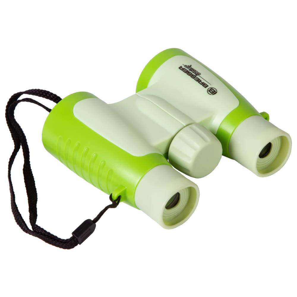 Бинокль детский Bresser Junior 3x30 зеленый - Мягкие резиновые наглазники с большим выносом