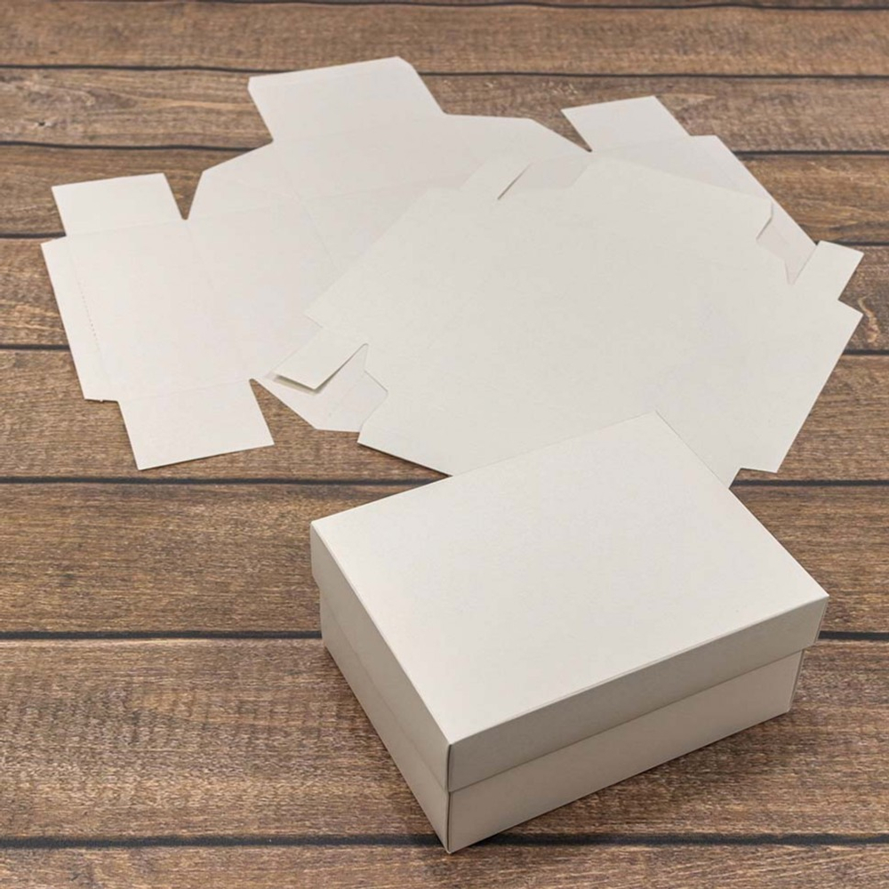 Коробка Для конфет сборная 16х12х7 см (Белый, Крафт)