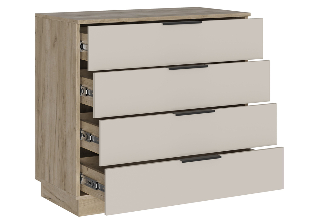 Комод для одежды с ящиками Дуб Крафт Серый/Кашемир 85х81х44,9 см