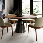 Стол круглый Lucas 120, шпон / опора черная