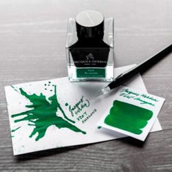 Чернила во флаконе Herbin Prestige 50 мл Vert amazone зеленые (13137JT) 2