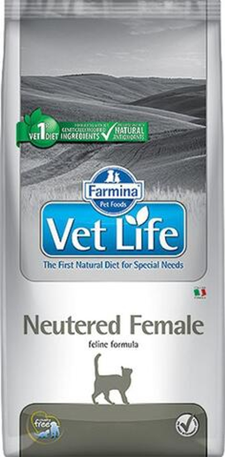 Farmina VetLife 2кг Neutered Femelе для стерилизованных кошек