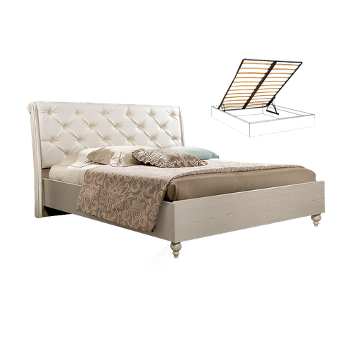 кровать 1,6 м экокожа с подъемным механизмом