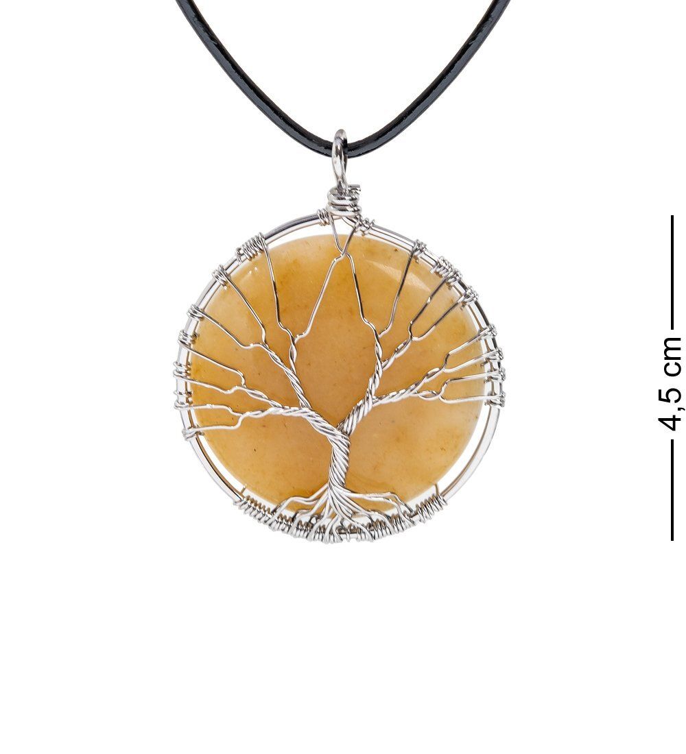 NP-01/8 Кулон с камнем «Медовый нефрит»