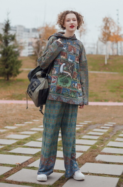 Худи "Бестиарий", по мотивам Бестиария Бартоломея Английского, 15 век