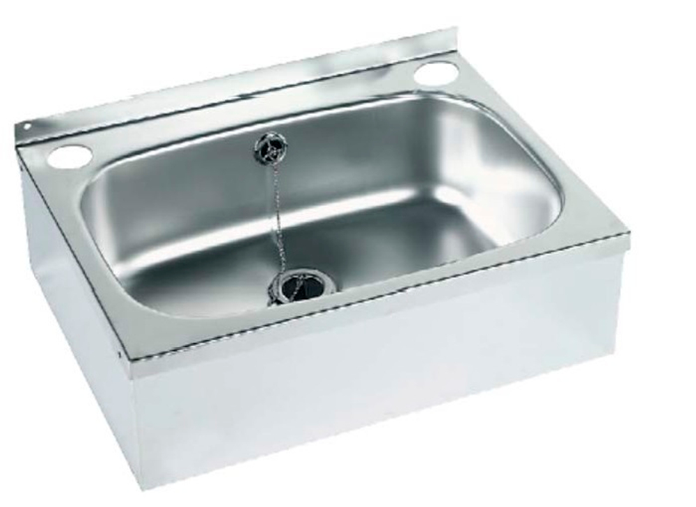 Раковина настенная прямоугольная нерж. сталь NOFER 13042.B глянцевый