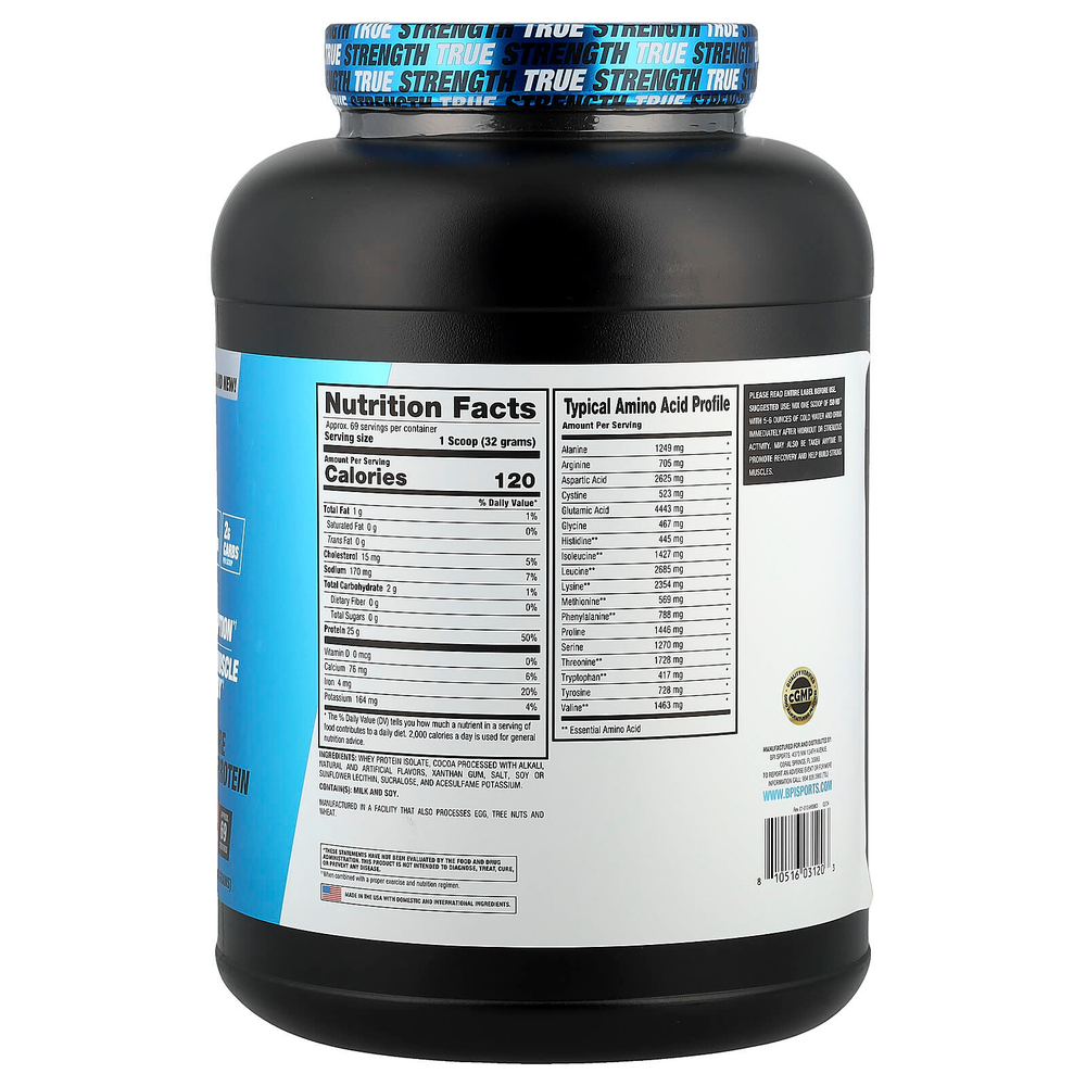 BPI Sports, ISO HD, 100% чистый изолят протеина, со вкусом шоколадного брауни, 2208 г (4,9 фунта)