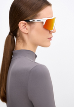 Спортивные очки с диоптриями 100% Speedcraft / Soft Tact Off White / HiPER Red Multilayer Mirror Lens