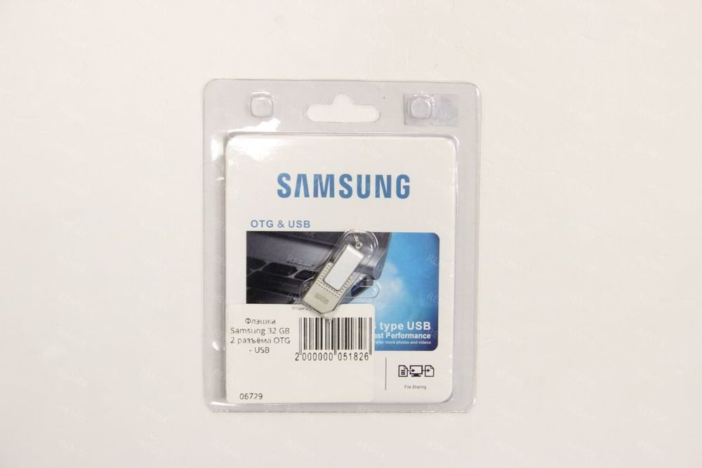 Флэшка Samsung 32 GB 2 разъёма OTG - USB