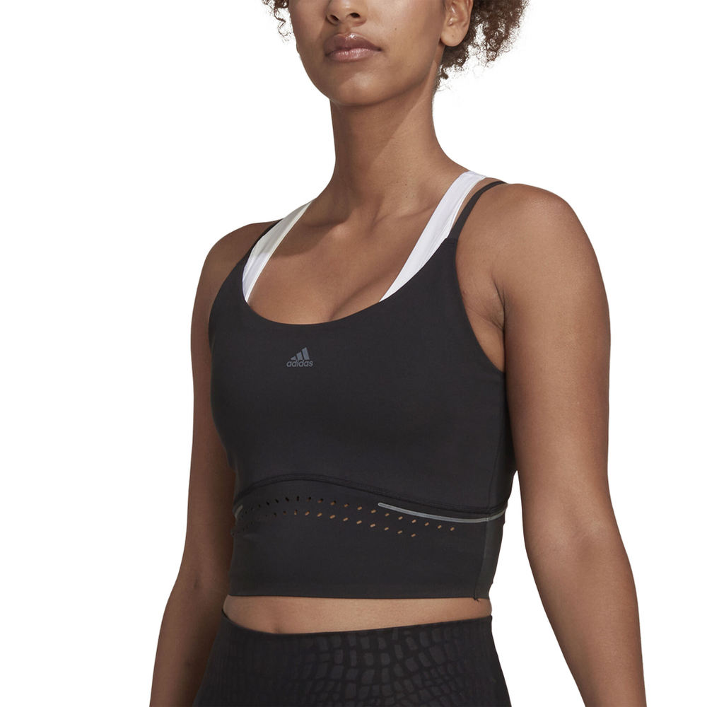 Женская теннисная майка adidas 45S Cropped Tank Top Women - Black