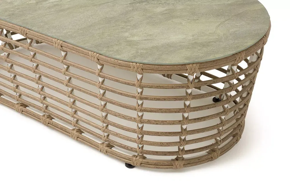 "Валенсия" журнальный столик из искусственного ротанга, цвет соломенный