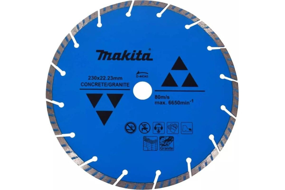 Алмазный диск сегментированный Турбо по бетону/граниту "Эконом" 230x22,23x7 мм Makita
