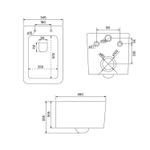 Унитаз подвесной безободковый IDDIS BRIRDSEi25 "Bridge" сиденье дюропласт, микролифт