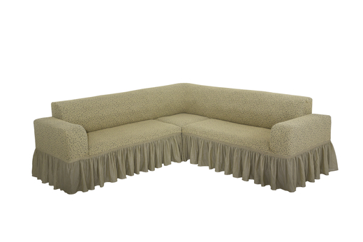 Чехол Жаккард на угловой диван, цвет Бежевый