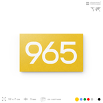 Номер на дверь 965, табличка на дверь для офиса, квартиры, кабинета, аудитории, склада, желтая 120х70 мм, Айдентика Технолоджи