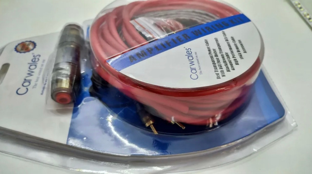 RA-08 / Комплект проводов для установки 2-х канального усилителя и сабвуфера, медные кабели, Carwales RA-08, TG (1 шт. / комплект)