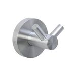 Крючок для ванны двойной нерж. сталь NIZA 16852.S матовый