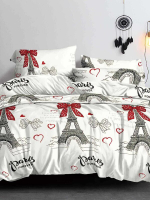 Постельное белье 2,0 полисатин Павлайн Париж с бантиком (ПТ) 12244-04