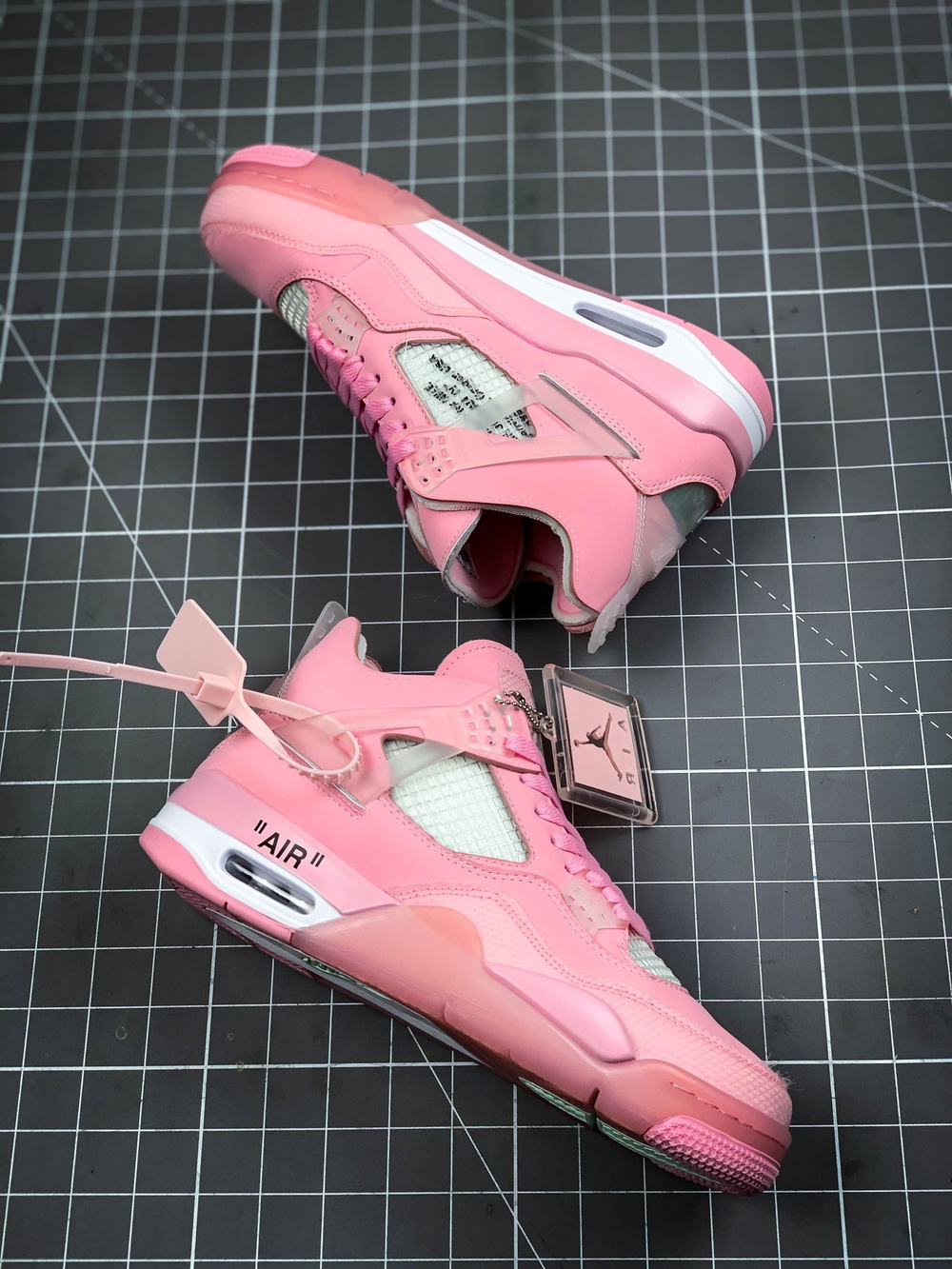 AIR JORDAN 4 RERO X OW PINK/PINK/WHITE