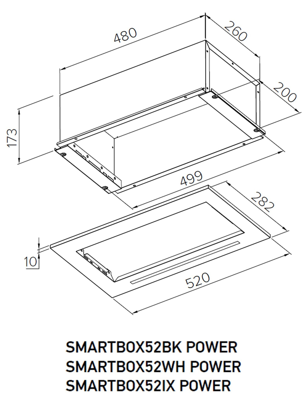 Полновстраиваемая вытяжка Meferi SMARTBOX52WH POWER фото 13