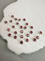 Шатоны 4 мм, Светлая роза в серебре, 25 шт