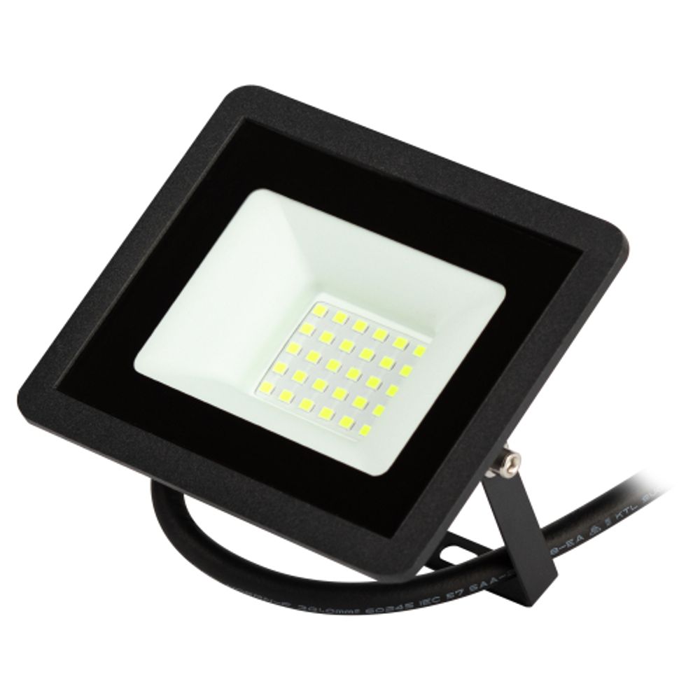 Прожектор светодиодный уличный ЭРА LPR-025-GREEN-030 30Вт 3000лм зеленое свечение КСС Д 120° 2 года IP65 черный | Прожекторы Стандарт