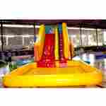 Надувной батут с бассейном «Мартышка» без подкачки, герметичный, 10*4*5 м