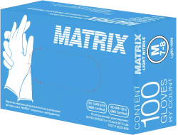 Перчатки нитриловые MATRIX Light Nitrile (голубые) (уп.50пар) S 5,0гр медицинские диагностические