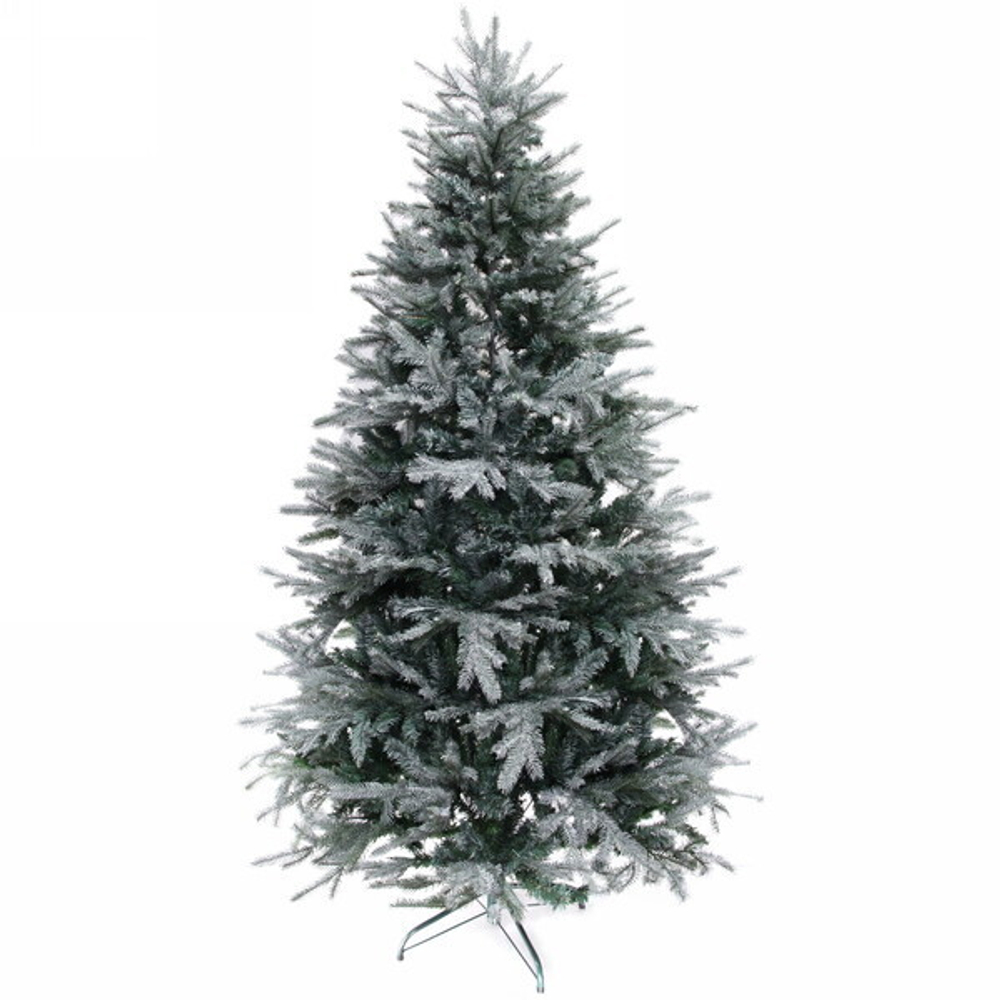 Ёлка «Искристая» 210 см, литой ПВХ с белым напылением (1009 веток) (SP1908A-210)