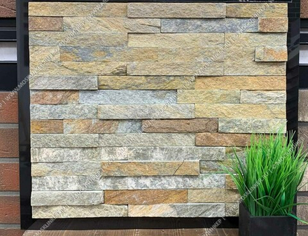 Натуральный камень Кварцит мультиколор Pharaon 150x600x10-20 Классик