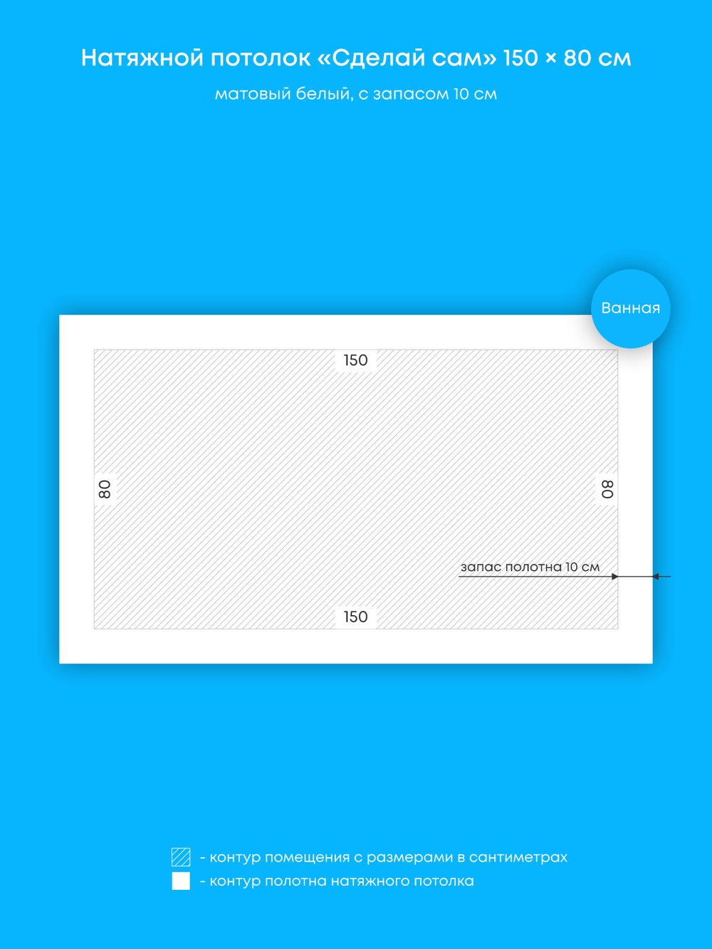 Натяжные потолки: 1.2 м2, 2.2 м2, 3.3 м2, 1.8 м2