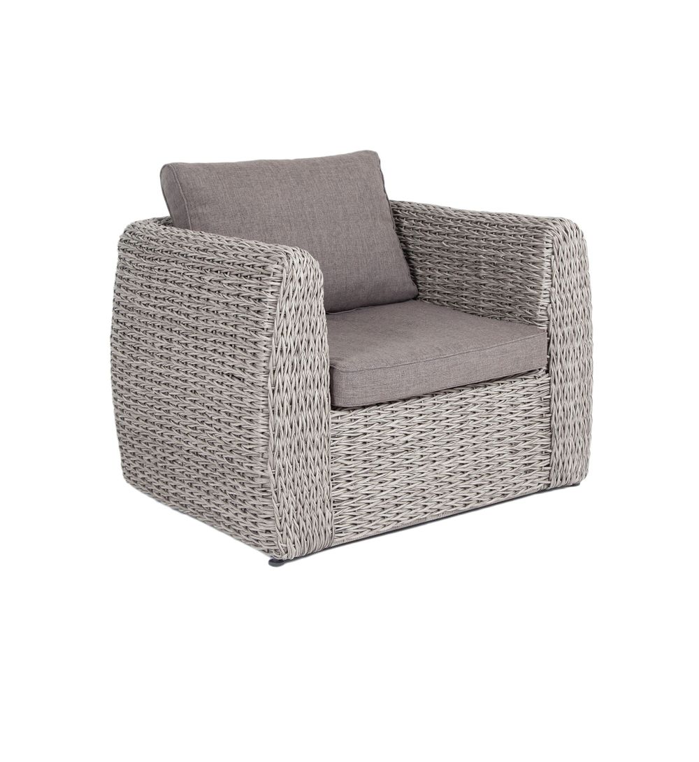 "Кальяри" кресло из искусственного ротанга (гиацинт), цвет серый