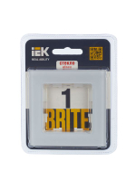 Рамка 1-м BRITE РУ-1-2-БрБ стекло бел. IEK BR-M12-G-K01