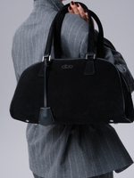 Замшевая сумка DBR 31358 черный велюр