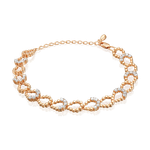 Браслет из красного золота с фианитами