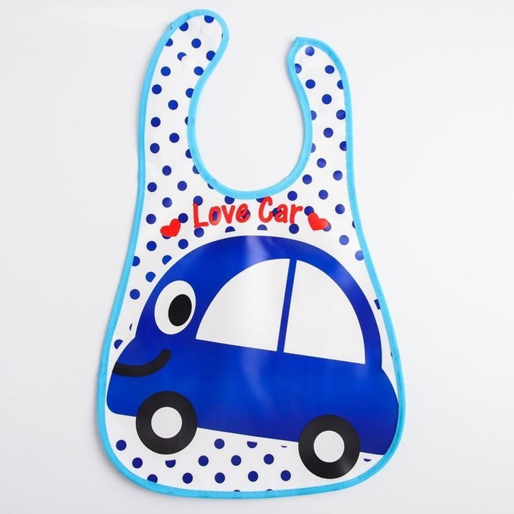 1890561 Нагрудник с карманом для мальчика, непромокаемый, на липучке, цвета МИКС